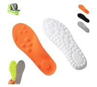 Semelles intérieures antidérapantes 4D, éliminent les douleurs au pied pour jouer plus longtemps (6 pièces, gris-vert, M5-6/W6-7)