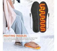 Semelles Intérieures Chauffantes Électriques - Coussinets Chauffants pour Les Pieds | Semelle Intérieure USB Électrique Rechargeable pour Pieds, Lavable et Coupable - pour Camping d'hiver, Pêche, Ski