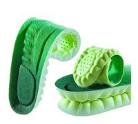 Semelles intérieures de chaussures de Massage 4D, en Latex Super doux, for les pieds, panier de course, Support d'arc, Inserts orthopédiques(C-green,35-36(230mm))