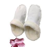Semelles intérieures de rechange pour sabots - Doublure chaude pour sabots - Pantoufles d'hiver doublées en peluche - Doublure intérieure en fourrure blanche