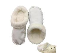Semelles intérieures de rechange pour sabots - Doublure chaude pour sabots - Pantoufles d'hiver doublées en peluche - Doublure intérieure en fourrure blanche