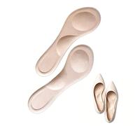 Semelles intérieures de soutien de la voûte plantaire en éponge pour talons hauts 7 points de soulagement de la pression, coussinets invisibles doux absorption des chocs pour réception formelle, beige