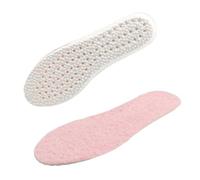 Semelles intérieures en Cachemire for Chaussures d'hiver, Douces, Chaudes et épaisses, Coussinets Chauffants for Bottes de Neige Respirantes for Femmes Hommes(Pink Lambswool,EU35-36)