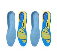 Semelles intérieures en gel de silicone Éperon plantaire du talon | Soins des pieds course à pied Sport coussinets d'absorption des chocs orthopédiques(Blue-4Pcs,S size 35-38)