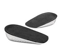 Semelles intérieures en silicone à 2 couches pour rehausser la hauteur du talon - Coussin de soutien respirant en nid d'abeille