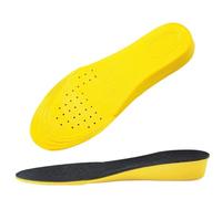 Semelles intérieures invisibles pour homme et femme - Soulève le talon - Semelle respirante - Absorption des chocs - 2,5 cm - Taille 35-40 - Jaune