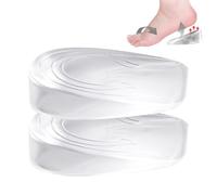 Semelles intérieures pour augmenter la hauteur - Demi-talonnettes invisibles en silicone PU souple | Rehausseurs de chaussures pour femmes, inserts de coussin de talon absorbant les chocs, semelles