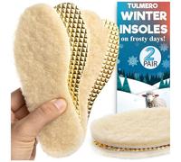 Semelles intérieures pour enfants - Semelles d'hiver chaudes pour enfants en laine, semelle intérieure thermique avec aluminium, 2 paires, TULMERO - Taille 35/36