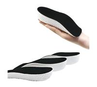 Semelles intérieures rehaussantes en mousse à mémoire de forme for chaussures, pieds plats, soutien la voûte plantaire, baskets Pour Les Fêtes, Les Réunions(Black white,2.5 cm)