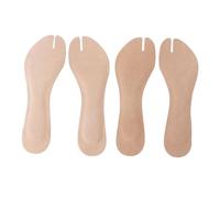 Semelles intérieures tongs en cuir PU, coussinets souples, résistants aux chocs, Inserts adhésifs pour sandales à talons hauts, 2 paires, couleur abricot (L)