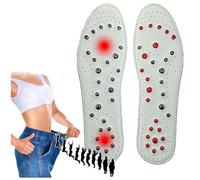 Semelles Magnétiques Brûlent La Graisse Abdominale,Stimule Métabolisme+Énergie,Réflexologie Douleur au Pied Acupression,Améliorer La Circulation Sanguine, Hommes/Femmes Chaussu(Size:EU:40,Color:Blanc)