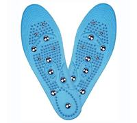Semelles Magnétiques de Massage, Semelle Orthopédique, Soulagement de la Fatigue, Semelle Reflexologie Plantaire, Semelles de Massage des Pieds pour Homme Femme,L,Blue