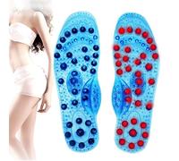 Semelles Magnétiques Massage Originales pour Podologie, Semelles Amincissantes Comfortables et Respirantes, Perte de Poids par Acupuncture, Bien-être et Confort(Size:1 Pair L(41-45),Color:Bleu)