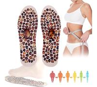 Semelles Magnétiques Thérapeutiques, Semelles Massantes Semelles D'acupression Amincissantes Semelles Confort pour Femme Homme, Cobblestone Semelles de Réflexologie S (35-40) 2 Pairs