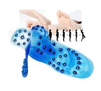 Semelles originales avec acupression magnétique - de perte de poids pour en finir avec les douleurs,1 Paire Massage Et Amincissantes Semelles De Massage Respirantes(Size:L(41-45),Color:bleu)