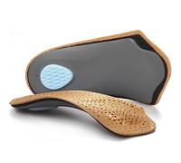 Semelles Orthopédiques 3/4 Longueur, Soutien de la Fasciite Plantaire coussin avec Soutien de la Voûte élevé, Semelles Chaussures en cuir pour femmes et hommes, Parfait Pour Le Sport, Randonnées, M