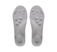 Semelles orthopédiques 4D - Inserts en mousse à mémoire de forme douce et respirante pour arc de sport - Soutiennent l'absorption des chocs - Coussinets de pieds pour hommes - Blanc gris S