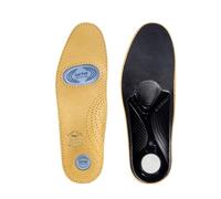 Semelles Orthopédiques en Cuir de Première Qualité avec Support en Voûte Plantaire et Coussin en gel pour Hommes et Femmes, Kaps Relax Gel, Toutes les Tailles