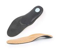 Semelles orthopédiques en cuir pleine longueur pour soutien de la voûte plantaire pour pieds plats