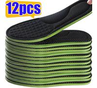 Semelles orthopédiques en mousse à mémoire de forme souple, 12/2 pièces, désodorisantes pour chaussures de sport, absorbe la sueur, accessoires antibactériens pour chaussures 10pcs