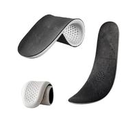 Semelles orthopédiques for hommes et femmes - Semelles en cuir absorbant les chocs avec coussinet en latex, for un confort optimal et un soulagement de la douleur(Black,EU45-46(280mm))