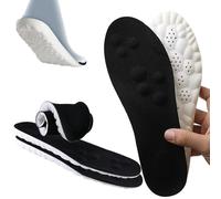 SEMELLES ORTHOPÉDIQUES MÉMOIRE DE Semelles Chaussures Confort avec Absorption des Chocs, Soutien Voûte Plantaire et Respiration Anti-Odeur (35-36, Noir)