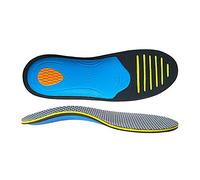 Semelles orthopédiques pleine longueur, semelles de chaussure à amortissement supérieur pour les pieds plats en relief, protections orthopédiques en mousse pour femmes et hommes (M:40/44EU, Noir)