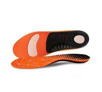 Semelles orthopédiques pour pieds - Coussinet de voûte plantaire de type X/O - Correction de jambe - Soutien de la voûte plantaire - Insert EU35-48 (orange, L longueur 29,5 cm)