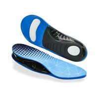 Semelles orthopédiques pour pieds - Coussinet de voûte plantaire - Type X/O - Correction de jambe - Soutien de la voûte plantaire - Insert EU35-48 (Bleu, XS Longueur 24,5 cm)