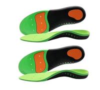 Semelles orthopédiques Semelles orthopédiques de soutien voûte plantaire, semelles absorbant les chocs, sport flexibles(Green-4Pcs,M (EU 42-44))