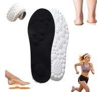 Semelles Orthopédiques - Solzz, Intérieure élastique 4D Semelle Intérieure En Mousse à Mémoire De Forme Pour Hommes Et Femmes, S'adaptent à Toutes Les Chaussures (Noir,43-44)