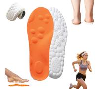 Semelles Orthopédiques - Solzz, Intérieure élastique 4D Semelle Intérieure En Mousse à Mémoire De Forme Pour Hommes Et Femmes, S'adaptent à Toutes Les Chaussures (Orange,37-38)