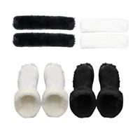 Semelles pour chaussures en peluche, semelles floues | 2 paires de semelles d'hiver avec couvre-bandeaux pour chaussures, protège-pied amovible et lavable pour chaussures bottes pantoufles