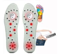 Semelles pour Maigrir Femme Homme,Semelles Magnétiques Perte De Poids,Semelles Orthopédiques Acupression Pieds Semelles De Réflexologie pour Perdre du Poids(Size:38,Color:Blanc)
