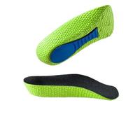 Semelles rehaussantes Semelles intérieures for hommes et femmes, 2 pièces, for augmenter la hauteur des pieds plats, soutien de voûte plantaire(Green 2.5cm)