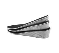 Semelles rehaussantes Semelles Intérieures Respirantes En Mousse À Mémoire De Forme, 6 Pièces/3 Paires, Augmentation La Hauteur Sur Toute Longueur(Black full 4cm)