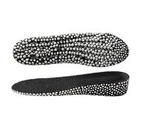 Semelles Rehausseurs de Taille Semelles intérieures rehaussantes for chaussures, mousse de particules riz sautées en PU, respirantes, douces(3.5cm Black,EU 41-42)