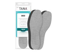Semelles TANA Deo Fresh | 1 paire| Contrôle des odeurs grâce au charbon actif | Amorti en mousse de latex | Nitrate d'argent | Pointures 46/47 EUR