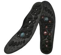 Semelles thérapeutiques magnétiques médicales - Massage - Perte de poids - Minceur - Acupression - Anti-fatigue - Soins de santé - Coussinets de chaussures (noir, L EU 44-47)
