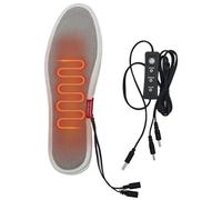 Semelles thermiques électriques - 1 paire de coussinets chauffants USB rechargeables, amovibles, lavables, couverture complète, étiquettes rouges et bleues, alimentées par batterie | Réchau