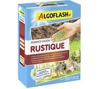 Semences gazon Rustique - Tout type de terrain - Résistant - 2 5 kg - Jusqu'à 100m² création/jusqu'à 167m² rénovation - ALGOFLASH