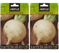 Semences horticoles de Batlle - Navet redondo Boule de neige (15g), Blanc. (Lot de 2)