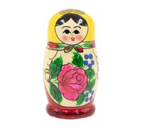 Semenovskaya Matriochka Babushka Lot de 4 poupées russes en bois 9 cm Rospis