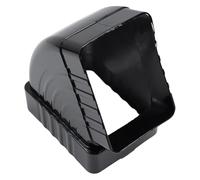 Semetall Coude de descente à 65 degrés, connecteur coudé de sortie latérale 80 × 100 mm, raccord de tuyau d'angle de gouttière en alliage d'aluminium, noir, 1 paquet