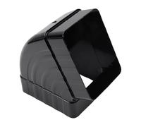 Semetall Coude de descente à 65 degrés, connecteur coudé de sortie latérale 90 × 120 mm, raccord de tuyau d'angle de gouttière en alliage d'aluminium, noir, 1 paquet