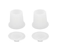 Semetall Lot de 2 bouchons en silicone pour parasol de table de terrasse, blanc