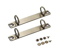 Semetall Lot de 2 classeurs A7 à 2 anneaux en métal pour classeur à feuilles mobiles, kit de remplacement pour classeurs à anneaux, bronze