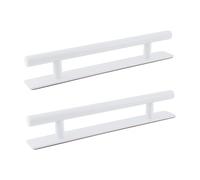 Semetall Lot de 2 poignées de placard à coller - Blanc - 19,8 cm