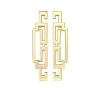 Semetall Lot de 2 poignées de tiroir modernes dorées de 10,6 cm pour meubles, commode et porte avec vis, distance des trous de 6,3 cm