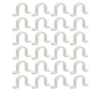 Semetall Lot de 30 colliers de serrage pour conduits en PVC - 22 mm - En plastique à deux trous - Non métalliques